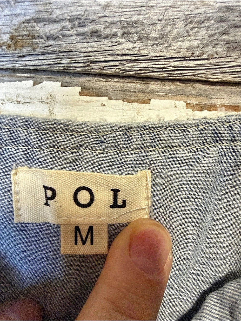 POL Denim Multi Denim Overalls in Blue & White Size Medium ((014 - Picture 8 of 14